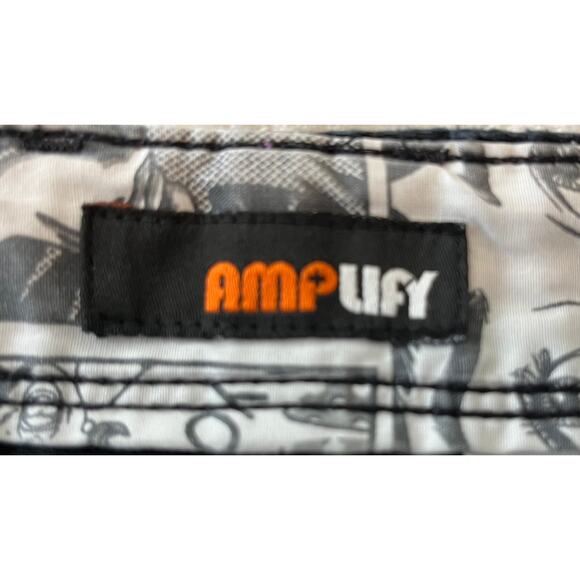 AMPLIFY CARGO SHORTS, MENS, 32/TAG, MEASURED 34 WAIST, BLACK, HIGH RISE - Picture 9 of 11